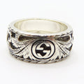 Gucci GG Engraved Silver Ring