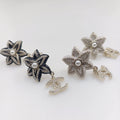 18K  Chanel Camellia Pendant Earrings